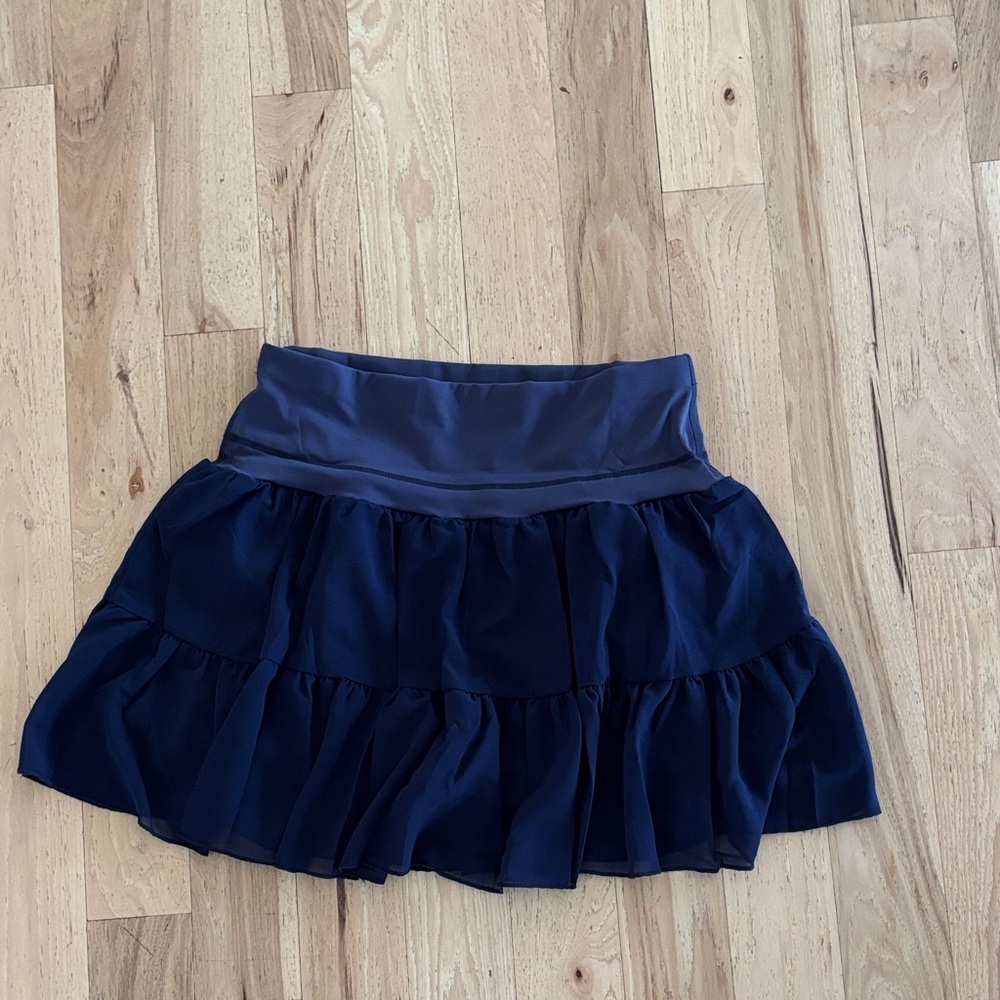 Women's Navy Ruffled Skirt